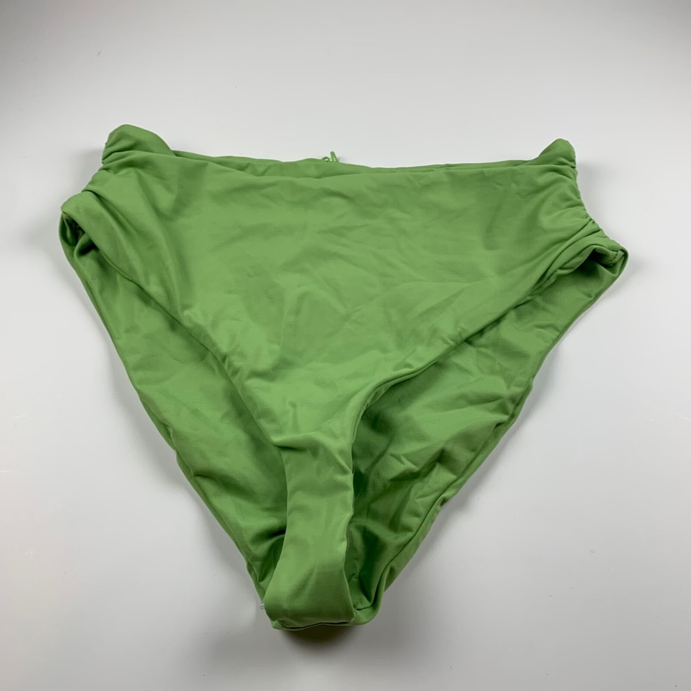 Dippin' Daisy's Womens Full Coverage Green High Waisted Bikini Bottom Size S NWT